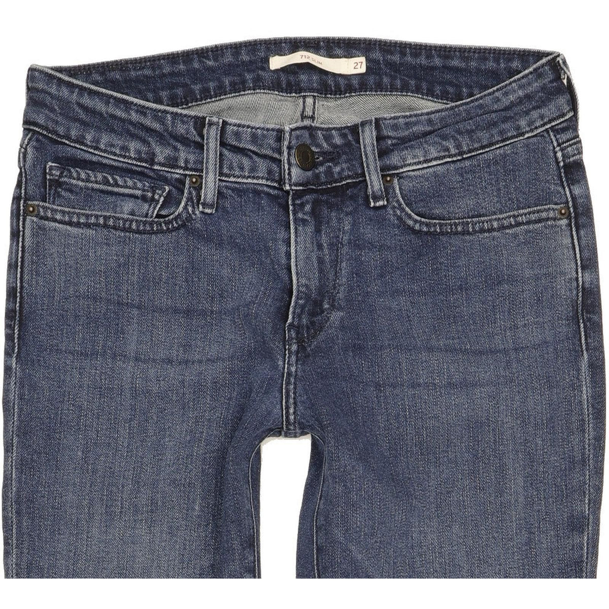 Levi's 712 Women Blue Straight Slim Stretch Jeans W27 L29