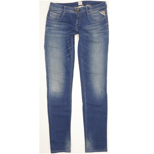 Replay Jodey Women Blue Straight Slim Stretch Jeans W29 L34