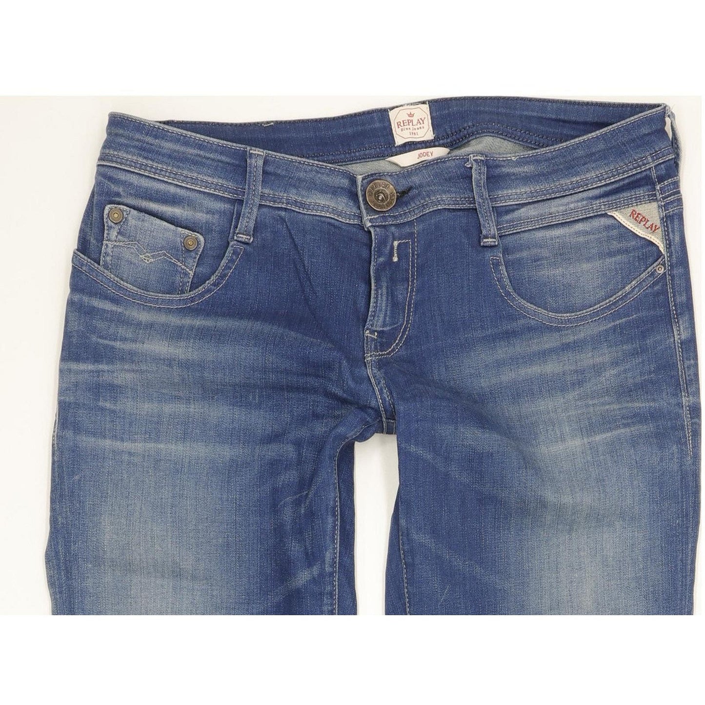 Replay Jodey Women Blue Straight Slim Stretch Jeans W29 L34