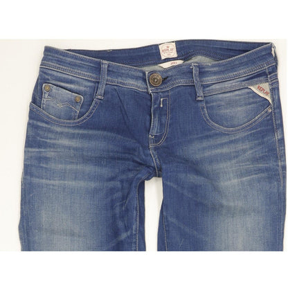 Replay Jodey Women Blue Straight Slim Stretch Jeans W29 L34