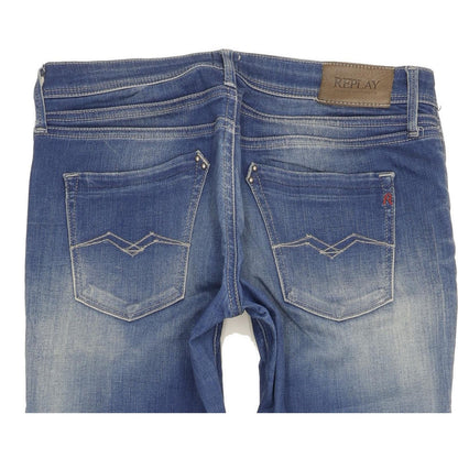 Replay Jodey Women Blue Straight Slim Stretch Jeans W29 L34