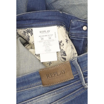 Replay Jodey Women Blue Straight Slim Stretch Jeans W29 L34