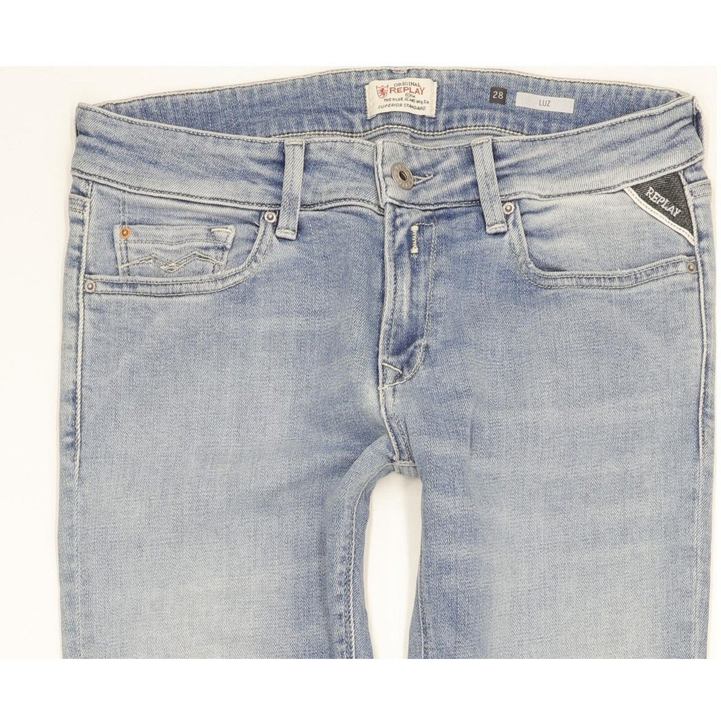 Replay Luz Women Blue Skinny Slim Stretch Jeans W28 L30