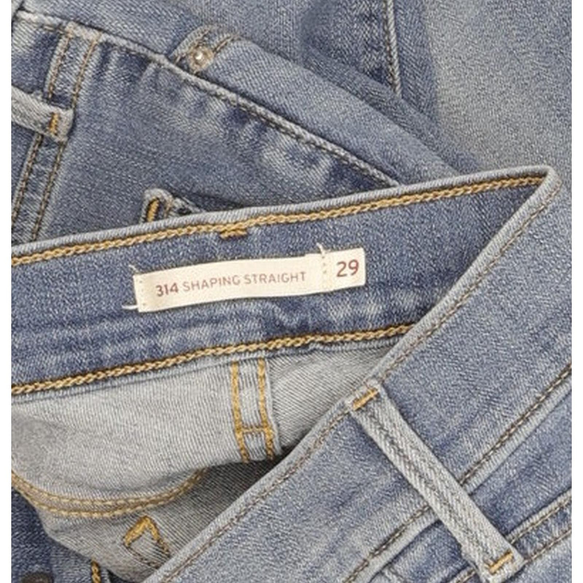 Levi's 314 Shaping Women Blue Straight Slim Stretch Jeans W29 L32