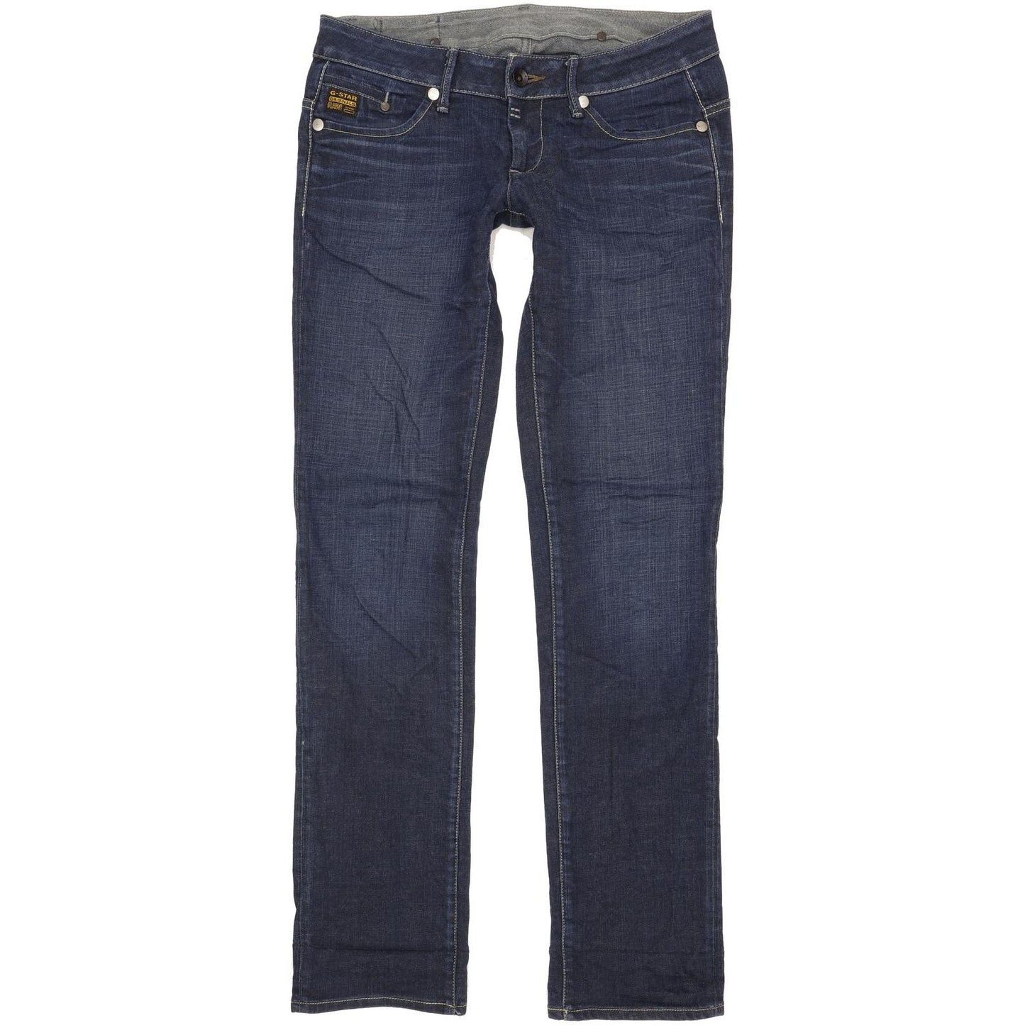 G-Star Midge Women Blue Straight Slim Stretch Jeans W30 L35