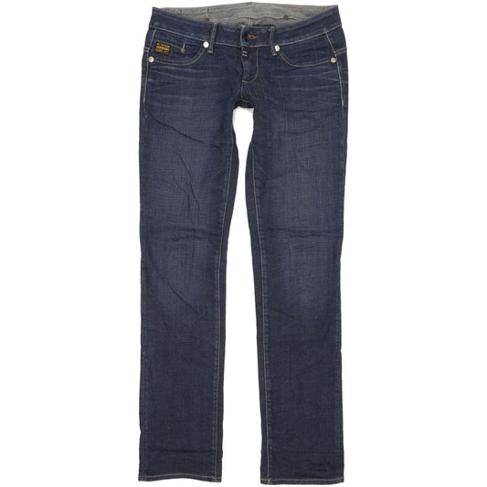 G-Star Midge Women Blue Straight Slim Stretch Jeans W30 L35
