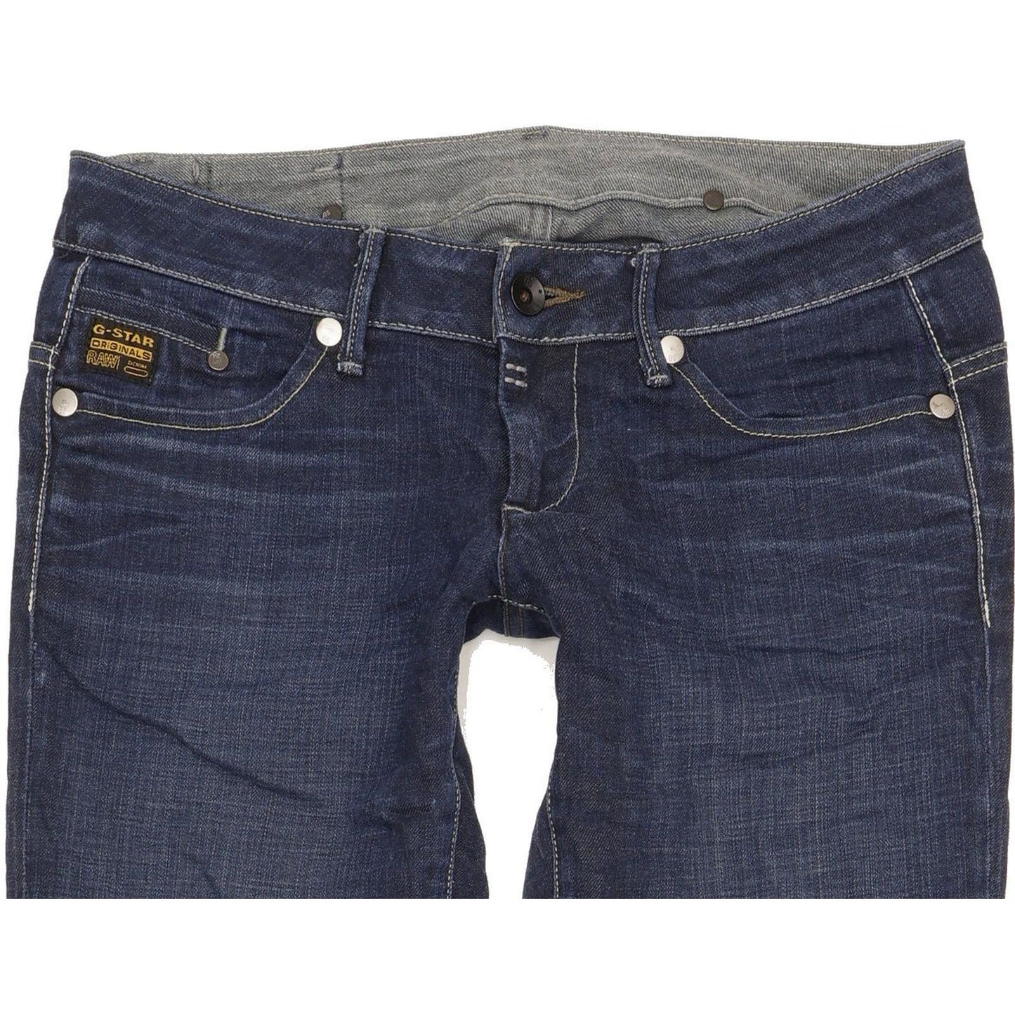 G-Star Midge Women Blue Straight Slim Stretch Jeans W30 L35