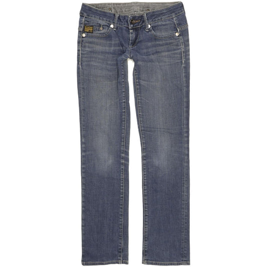 G-Star Midge Women Blue Straight Slim Stretch Jeans W27 L31