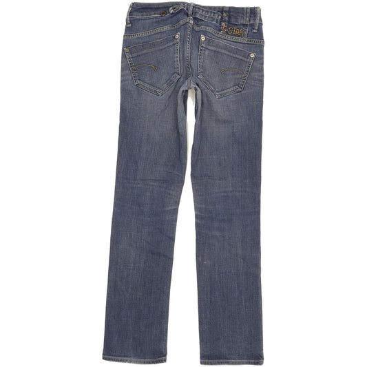 G-Star Midge Women Blue Straight Slim Stretch Jeans W27 L31