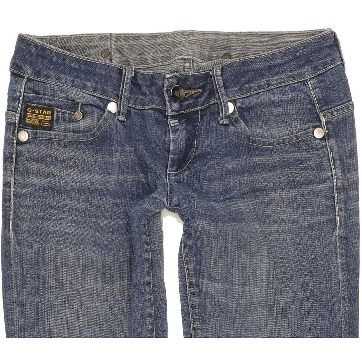 G-Star Midge Women Blue Straight Slim Stretch Jeans W27 L31