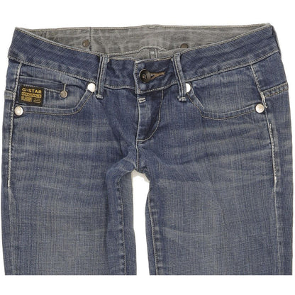 G-Star Midge Women Blue Straight Slim Stretch Jeans W27 L31