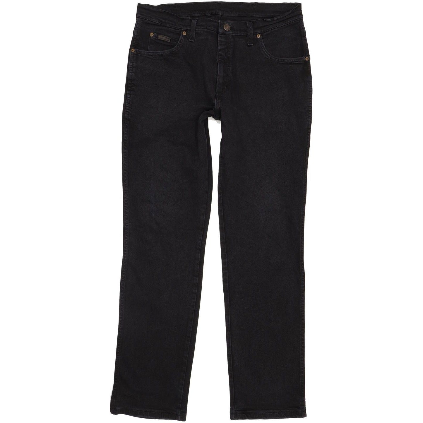 Wrangler Texas Men Black Straight Regular Stretch Jeans W36 L33