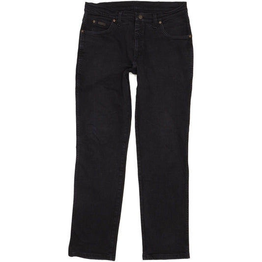 Wrangler Texas Men Black Straight Regular Stretch Jeans W36 L33