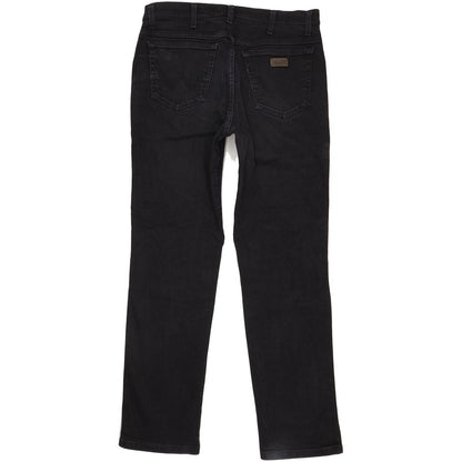 Wrangler Texas Men Black Straight Regular Stretch Jeans W36 L33