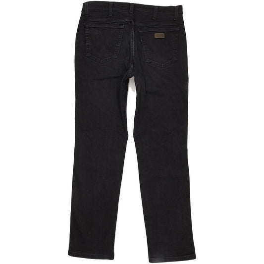 Wrangler Texas Men Black Straight Regular Stretch Jeans W36 L33