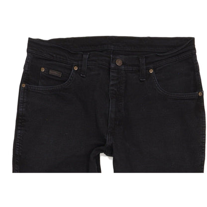 Wrangler Texas Men Black Straight Regular Stretch Jeans W36 L33