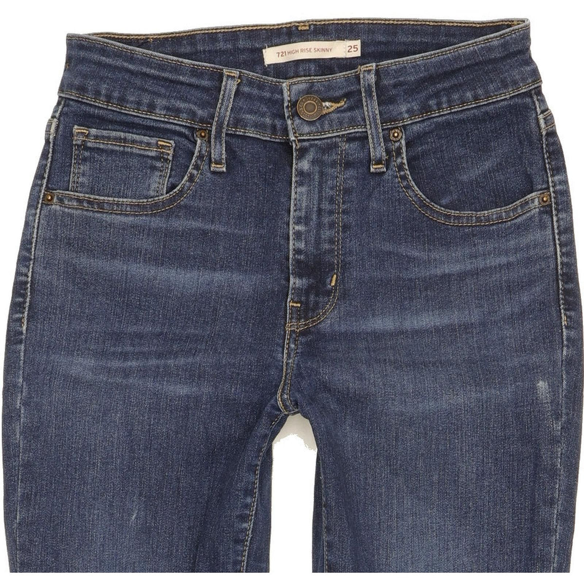 Levi's 721 Women Blue Skinny Slim Stretch Jeans W25 L26