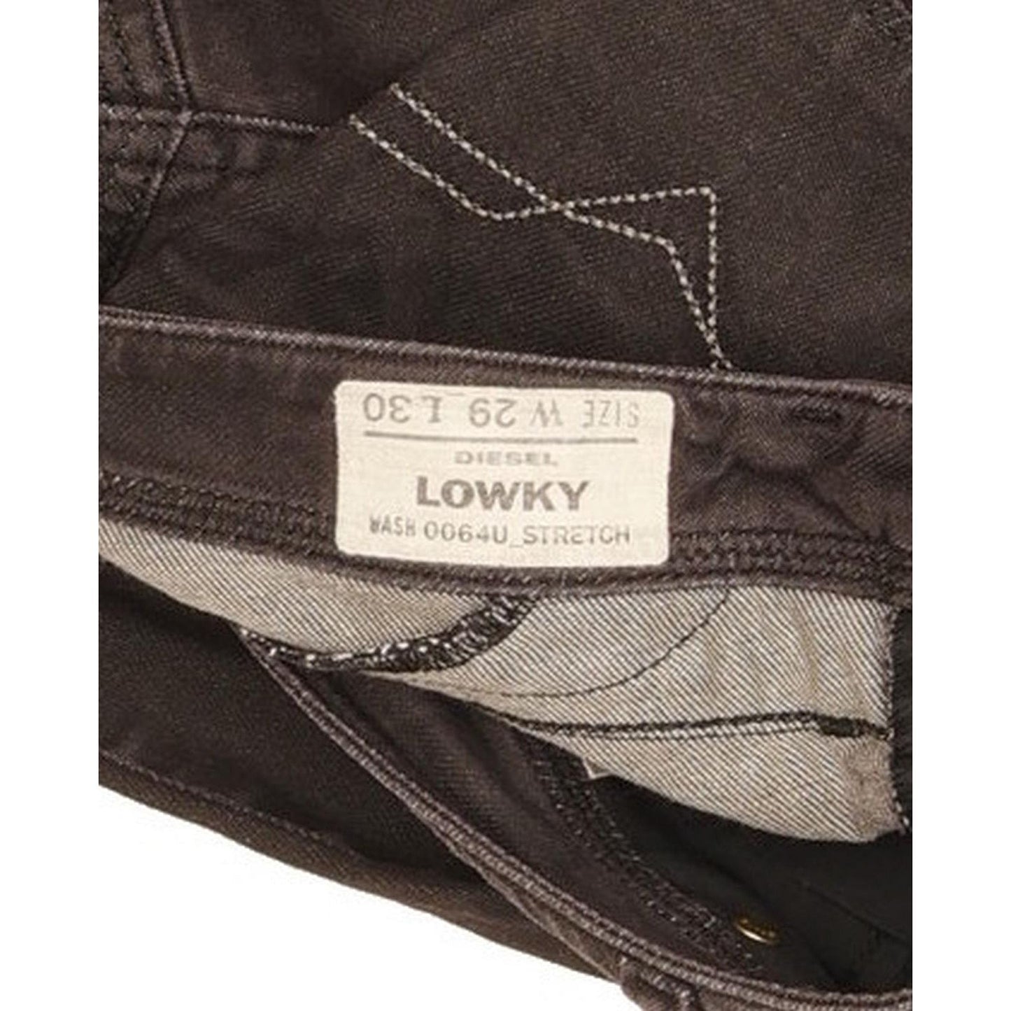 Diesel Lowky 0064U Women Navy Straight Slim Stretch Jeans W29 L30
