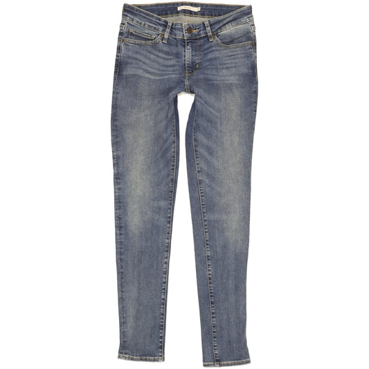 Levi's 711 Women Blue Skinny Slim Stretch Jeans W27 L30