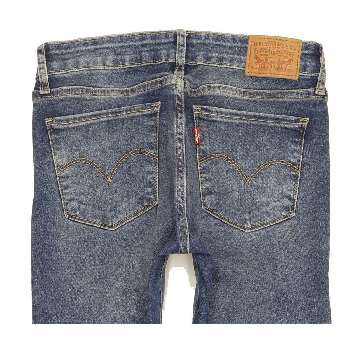 Levi's 711 Women Blue Skinny Slim Stretch Jeans W27 L30