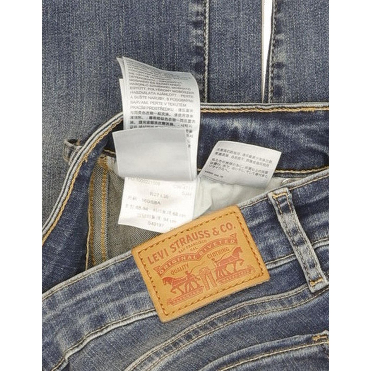 Levi's 711 Women Blue Skinny Slim Stretch Jeans W27 L30