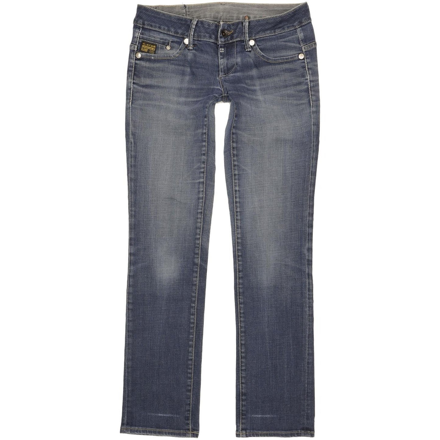 G-Star Midge Women Blue Straight Slim Stretch Jeans W27 L31