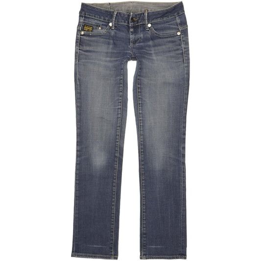 G-Star Midge Women Blue Straight Slim Stretch Jeans W27 L31