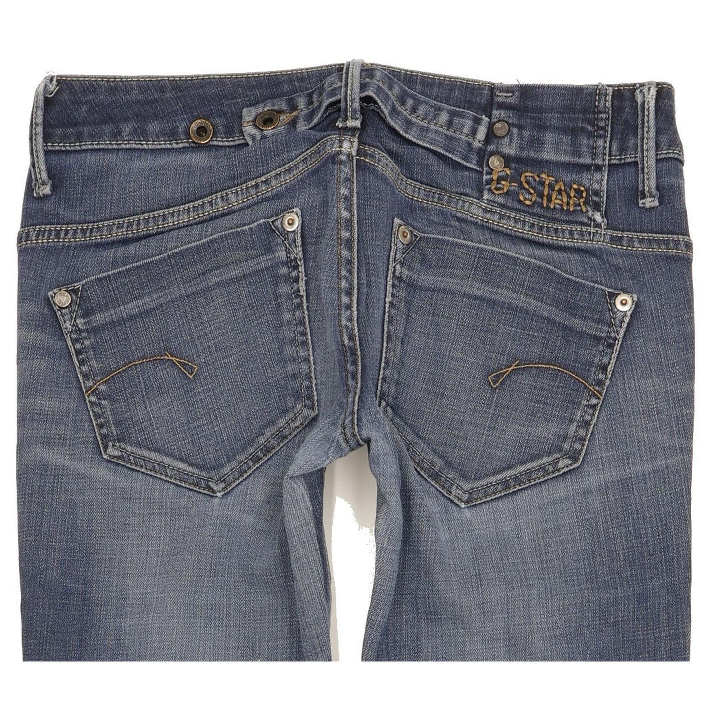 G-Star Midge Women Blue Straight Slim Stretch Jeans W27 L31