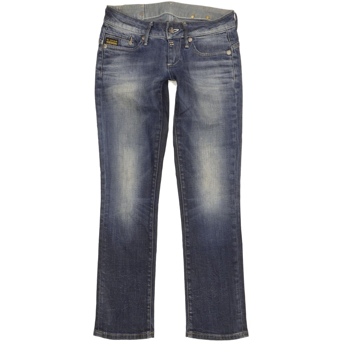 G-Star Women Blue Straight Slim Stretch Jeans W26 L29