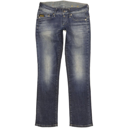 G-Star Women Blue Straight Slim Stretch Jeans W26 L29