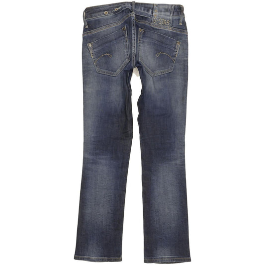 G-Star Women Blue Straight Slim Stretch Jeans W26 L29