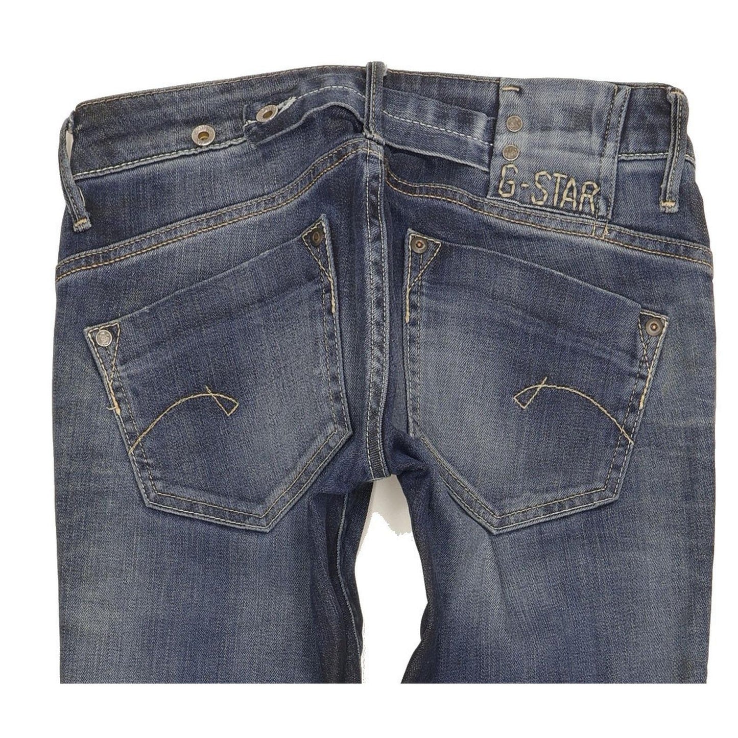 G-Star Women Blue Straight Slim Stretch Jeans W26 L29