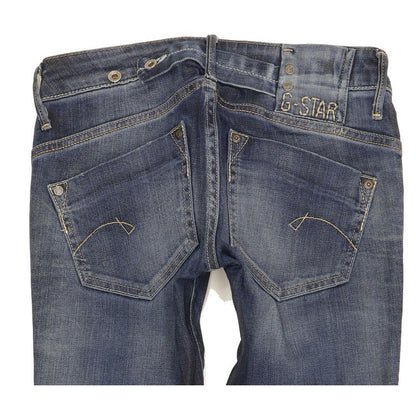 G-Star Women Blue Straight Slim Stretch Jeans W26 L29