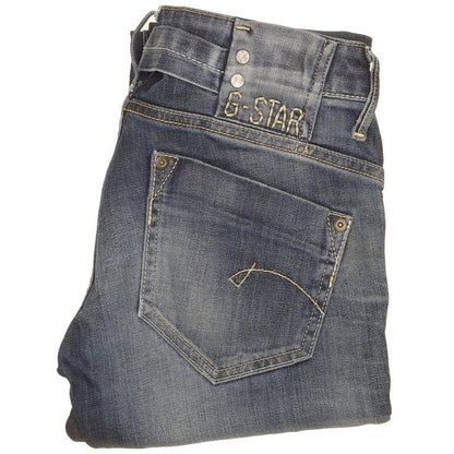 G-Star Women Blue Straight Slim Stretch Jeans W26 L29