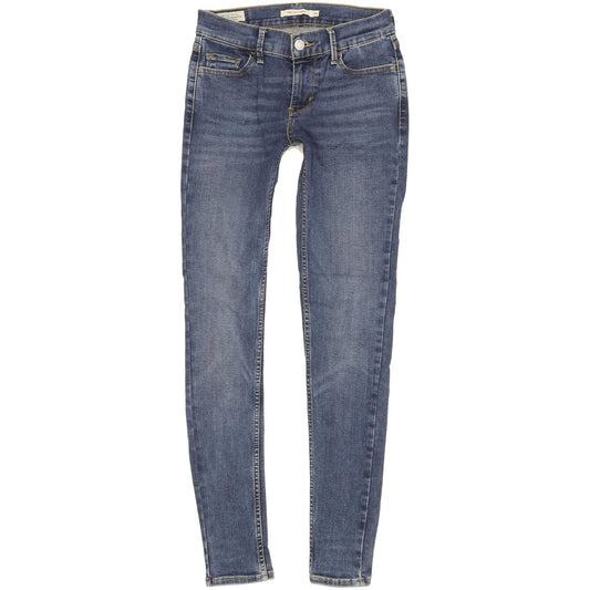 Levi's 710 Super Women Blue Skinny Slim Stretch Jeans W26 L29