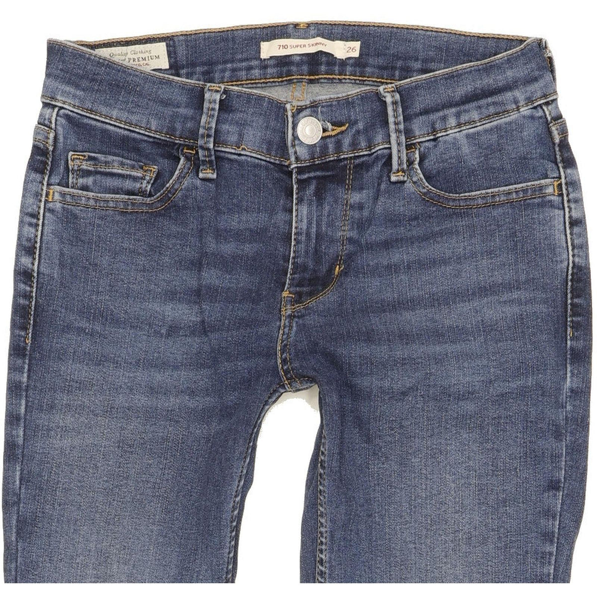 Levi's 710 Super Women Blue Skinny Slim Stretch Jeans W26 L29