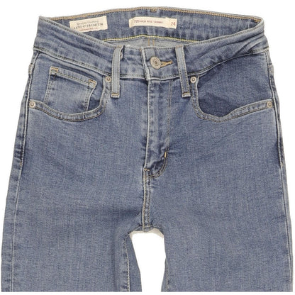 Levi's 721 Women Blue Skinny Slim Stretch Jeans W24 L30