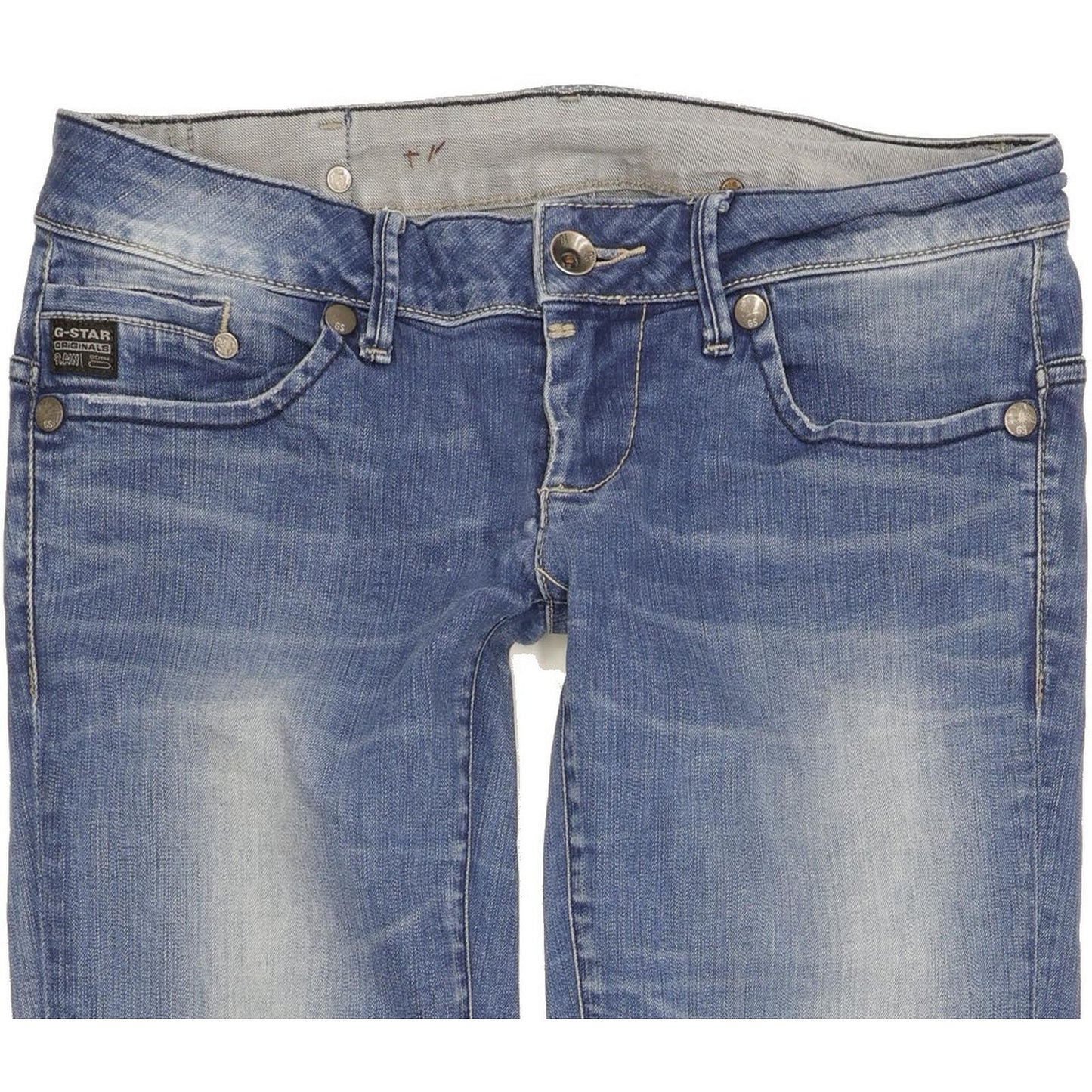 G-Star Midge Women Blue Straight Slim Stretch Jeans W28 L34
