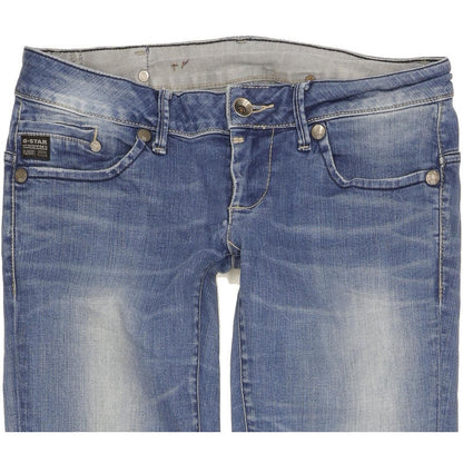 G-Star Midge Women Blue Straight Slim Stretch Jeans W28 L34