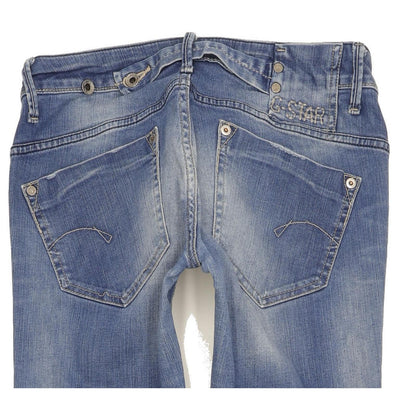 G-Star Midge Women Blue Straight Slim Stretch Jeans W28 L34