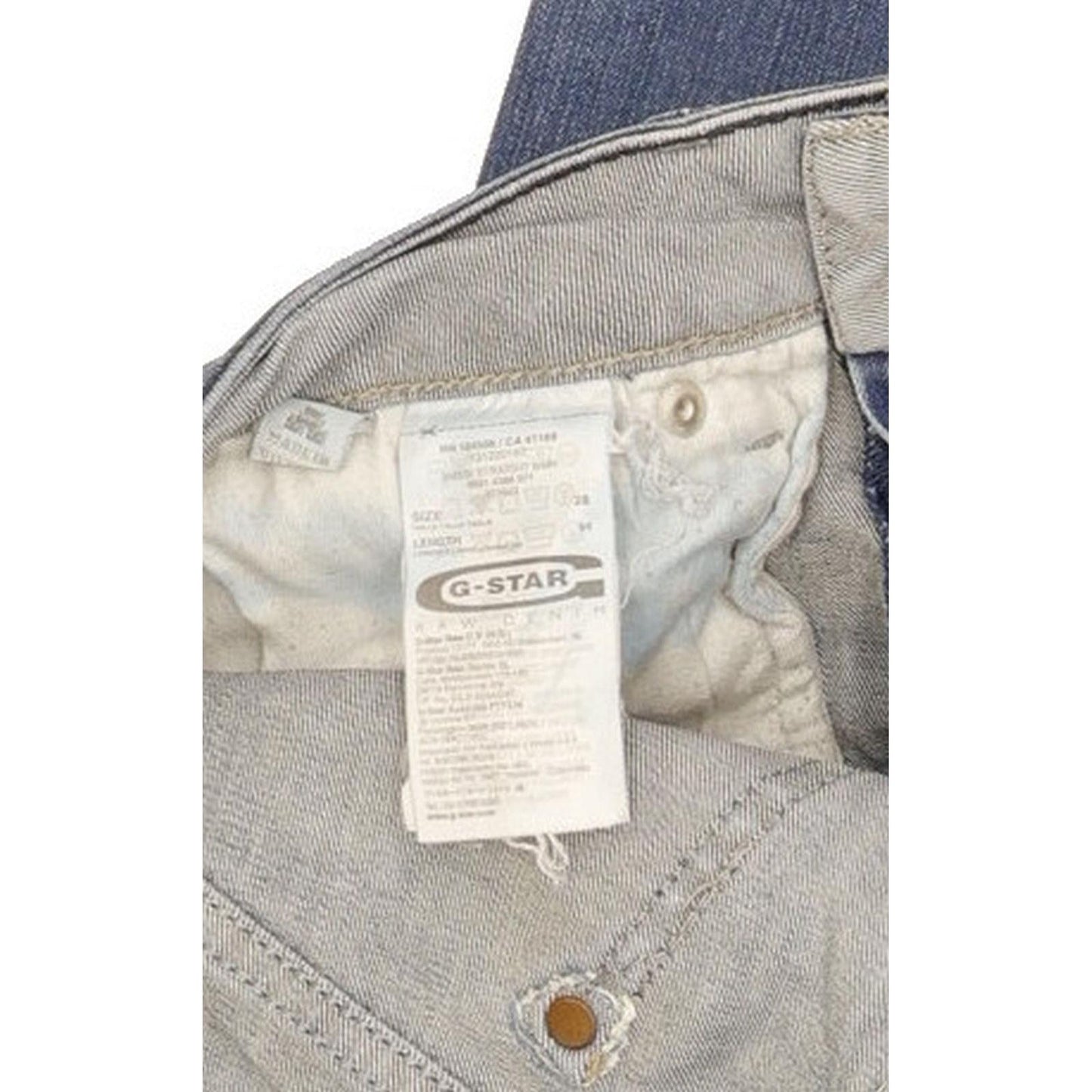 G-Star Midge Women Blue Straight Slim Stretch Jeans W28 L34