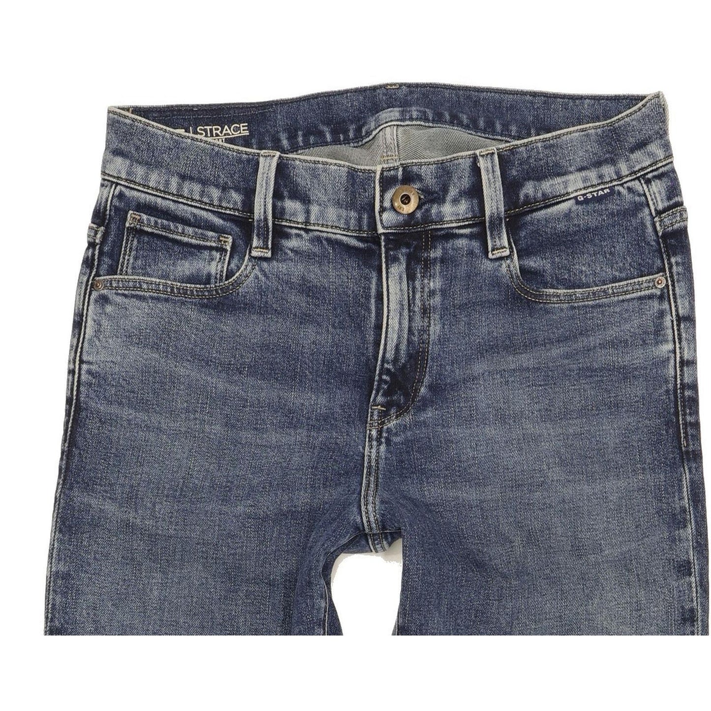 G-Star Strace Women Blue Straight Regular Stretch Jeans W27 L29