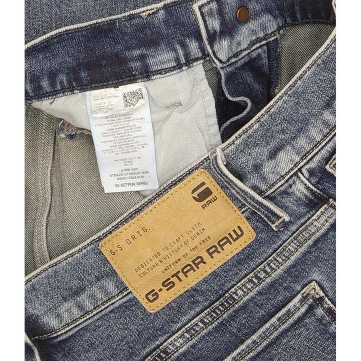 G-Star Strace Women Blue Straight Regular Stretch Jeans W27 L29