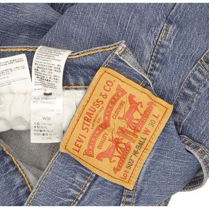 Levi's 502 Hi-Ball Women Blue Tapered Regular Stretch Jeans W30 L29
