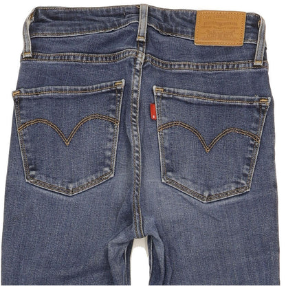 Levi's 721 Women Blue Skinny Slim Stretch Jeans W24 L32