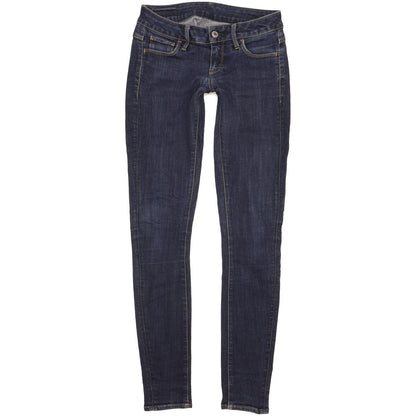G-Star 3301 Deconst Low Women Blue Skinny Slim Stretch Jeans W25 L31