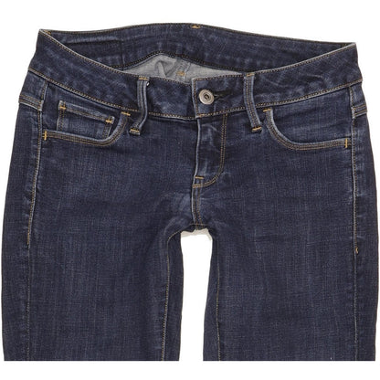G-Star 3301 Deconst Low Women Blue Skinny Slim Stretch Jeans W25 L31