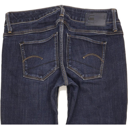 G-Star 3301 Deconst Low Women Blue Skinny Slim Stretch Jeans W25 L31
