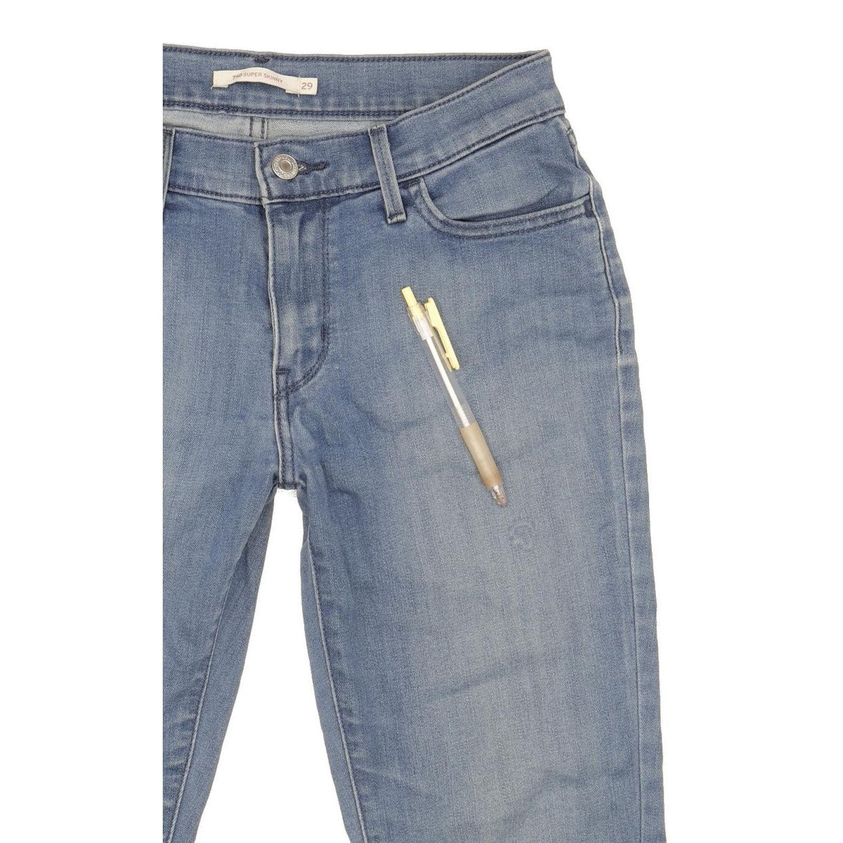 Levi's 710 Super Women Blue Skinny Slim Stretch Jeans W29 L29