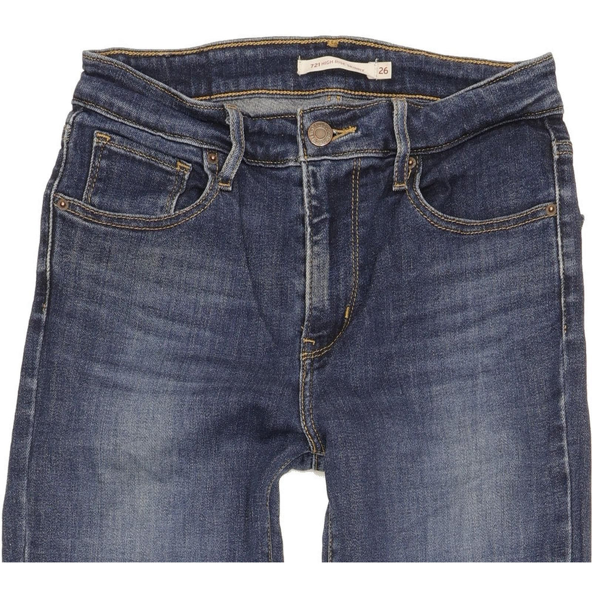Levi's 721 Women Blue Skinny Slim Stretch Jeans W26 L32